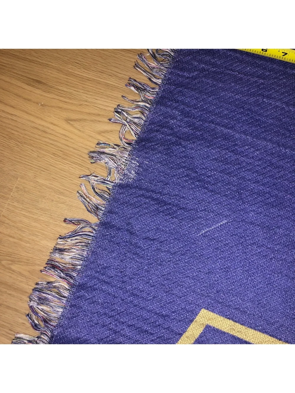 JMU JAMES MADISON UNIVERSITY DUKES MASCOT QUILT KNIT THROW BLANKET 60” x 50”